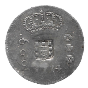 MOEDA DO BRASIL 600 RÉIS 1774 P 298