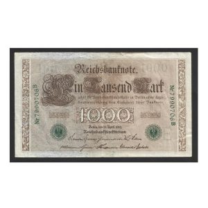 CÉDULA DA ALEMANHA 1000 MARCOS 1910 MBC