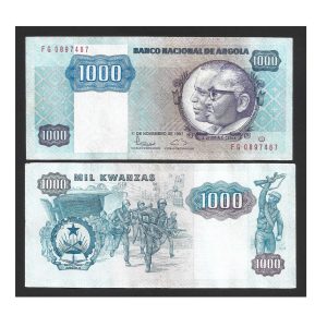 CÉDULA DE ANGOLA 1000 KWANZAS 1987 MBC/SOB