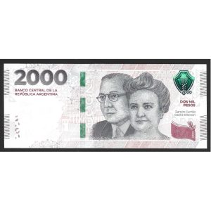 CÉDULA DA ARGENTINA 2000 PESOS SOB/FE