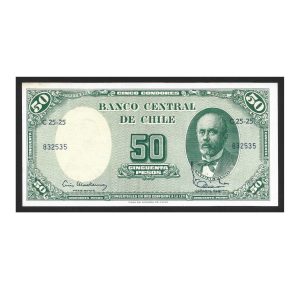 CÉDULA DO CHILE 50 PESOS SOB/FE