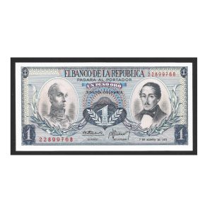 CÉDULA DA COLÔMBIA 1 PESO ORO FE