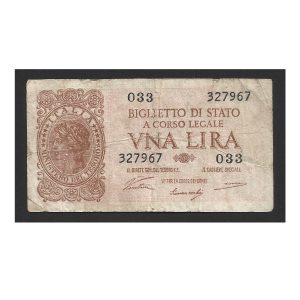 CÉDULA DA ITÁLIA 1 LIRA MBC