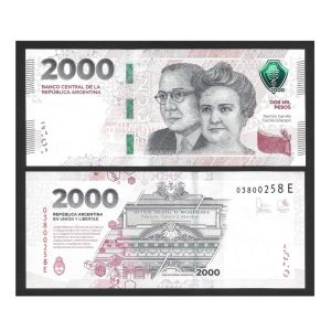 CÉDULA DA ARGENTINA 2000 PESOS SOBERBA