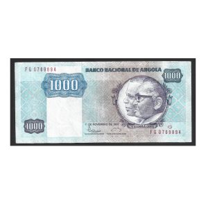 CÉDULA DE ANGOLA 1000 KWANZAS 1987 MBC