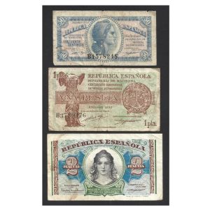 CÉDULAS DA ESPANHA 1937 MBC