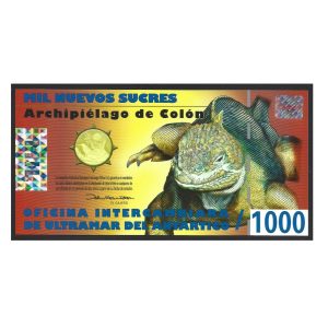 CÉDULA DE FANTASIA ILHAS GALÁPAGOS POLÍMERO
