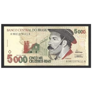 CÉDULA DO BRASIL 5000 CRUZEIROS REAIS C 239 FE