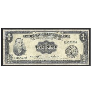 CÉDULA DAS FILIPINAS 1 PESO MBC