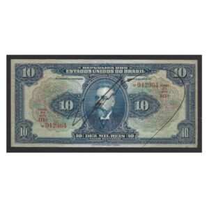 CÉDULA DO BRASIL 10000 RÉIS 1936 MBC/SOB R 110 C