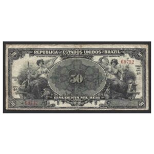 CÉDULA DO BRASIL 50000 RÉIS 1916 BC/MBC R 127
