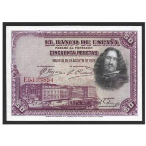 CÉDULA DA ESPANHA 50 PESETAS SOB/FE