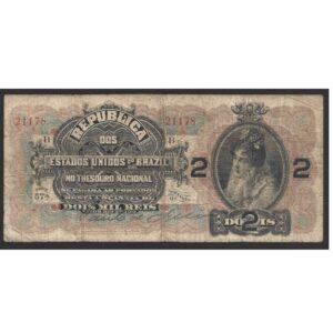 CÉDULA DO BRASIL 2000 RÉIS 1899 BC/MBC R 082