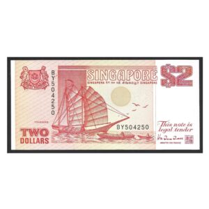 CÉDULA DE SINGAPURA 2 DÓLARES 1991 P 27 FE