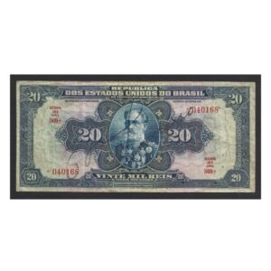 CÉDULA DO BRASIL 20 MIL RÉIS 1942 MBC R 119 D