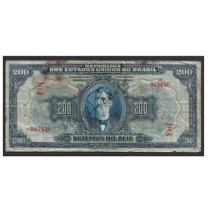 CÉDULA DO BRASIL 200 MIL RÉIS 1942 R 152 C MBC