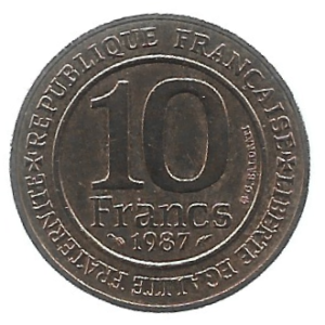 MOEDA DA FRANÇA 10 FRANCOS 1987 KM 961 D