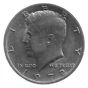 MOEDA DOS EUA 50 C HALF DÓLAR 1972 KM 202 B