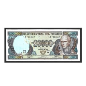 CÉDDULA DO EQUADOR 20000 SUCRES FE