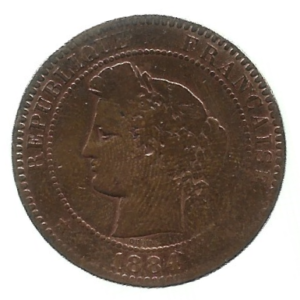 MOEDA DA FRANÇA 10 CENTAVOS 1884 KM 815.1