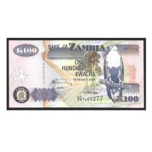 CÉDULA DA ZÂMBIA 100 KWACHA SOB/FE