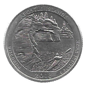 MOEDA DOS EUA 25 CENTS 2018 P KM 670