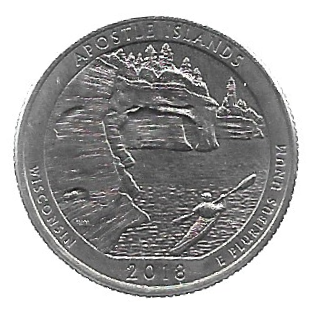 MOEDA DOS EUA 25 CENTS 2018 P KM 670
