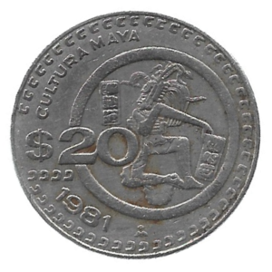MOEDA DO MÉXICO 20 PESOS 1981 KM 486