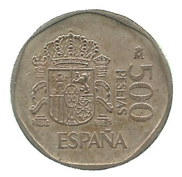 MOEDA DA ESPANHA 500 PESETAS 1989 KM 831 - Imagem 2