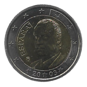 MOEDA DA ESPANHA 2 EUROS 2003 KM 1047