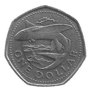 MOEDA DE BARBADOS 1 DÓLAR 1989 KM 14.2