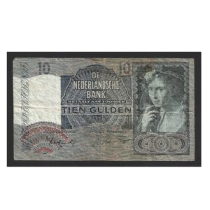 CÉDULA DOS PAÍSES BAIXOS 10 GULDEN 1942 P 56 B BC/MBC