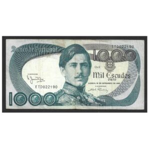 CÉDULA DE PORTUGAL 1000 ESCUDOS OURO 1980 MBC