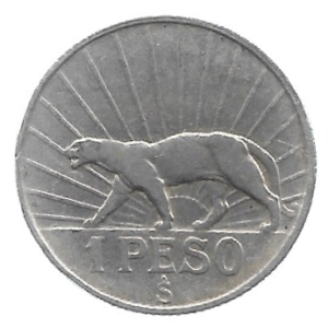 MOEDA DO URUGUAI 1 PESO 1942 KM 30 PRATA