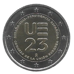MOEDA DA ESPANHA 2 EUROS 2023 KM 1564