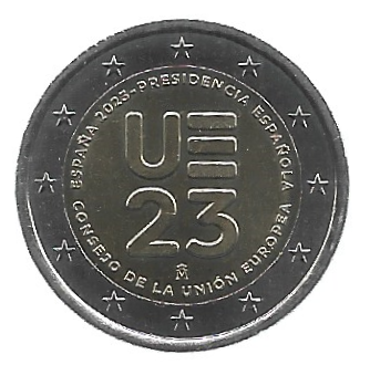 MOEDA DA ESPANHA 2 EUROS 2023 KM 1564