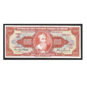 CÉDULA DO BRASIL 1000 CRUZEIROS C 105 SOB/FE