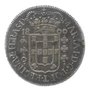 MOEDA DO BRASIL 640 RÉIS - 1800 EMENDA 1799 - P 370 BENTES 290.4 SOBERBA