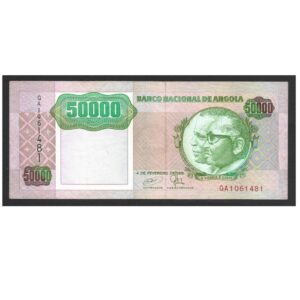 CÉDULA DE ANGOLA 50000 KWANZAS 1991 SOB/FE