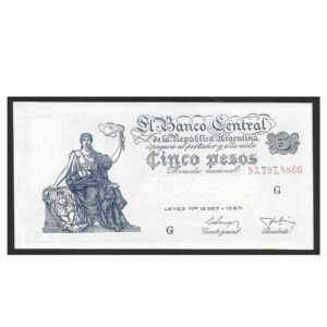 CÉDULA DA ARGENTINA 5 PESOS FE