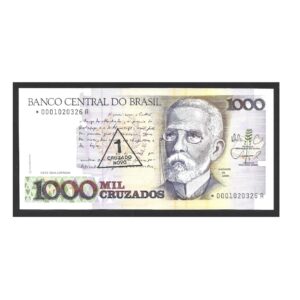 CÉDULA DO BRASIL 1 CRUZADO NOVO CARIMBO C 197 A FE