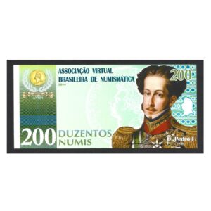 CÉDULA DE FANTASIA D PEDRO I 200 NUMIS