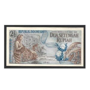 CÉDULA DA INDONÉSIA 2 1/2 RUPIAS 1961  FE
