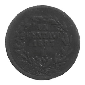 MOEDA DO MÉXICO 1 CENTAVO 1887 KM 391.6