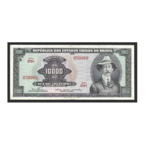 CÉDULA DO BRASIL 10.000 CRUZEIROS C 060 A SOBERBA