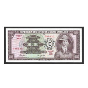 CÉDULA DO BRASIL 10 CRUZEIROS NOVOS C 127 SOB/FE