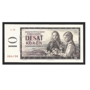 CÉDULA DA TCHECOSLOVÁQUIA 10 KORUN 1960 FE