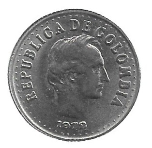 MOEDA DA COLÔMBIA 20 CENTAVOS 1972 KM 246.1 - Imagem 2