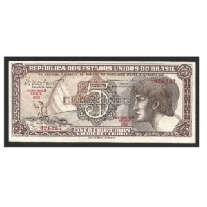 CÉDULA DO BRASIL 5 CRUZEIROS C 112 FE SÉRIE 99