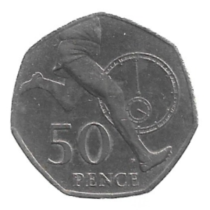MOEDA DO REINO UNIDO 50 PENCE 2004 KM 1047